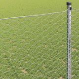 Hexagon Fence Silver 1 x 50 m Galvanised steel 42005719