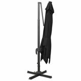 Cantilever Garden Parasol Black Polyester, Aluminium 3m Diameter 312348