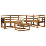 Outdoor Sofa Set 6 pcs Natural Solid Acacia Wood 3366437