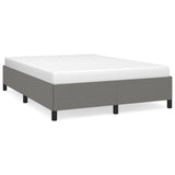 Bed Frame without Mattress Dark Grey 135x190 cm Double Double Fabric 349858