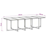 Garden Dining Set Grey PE Rattan 11 Piece Set Foldable 3211472