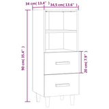 Sideboard Concrete Grey 34.5x34x90 cm Engineered Wood 812361