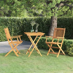 ZNTS 3 Piece Folding Garden Dining Set Solid Acacia Wood 3058253