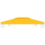 2-Tier Gazebo Top Cover 310 g/m 4x3 m Yellow 312076