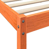 Bookcase Bed without Mattress Wax Brown 140x200 cm Solid Wood Pine 3324319
