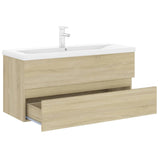 Sink Cabinet with Built-in Basin Sonoma Oak Engineered Wood 3071660