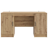 Desk with Shelf Artisan Oak 142.5 x 50 x 75 cm Engineered Wood 3414647