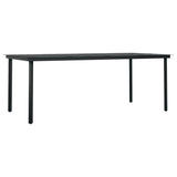 7 Piece Garden Dining Set Black 3099093