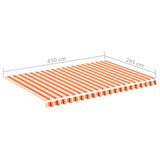 Replacement Fabric for Awning Yellow and Orange 4.5x3 m 312019