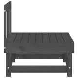 Garden Middle Sofas 2 pcs Grey Solid Wood Pine 825403