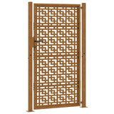 Garden Gate 100x200 cm Weathering Steel Cross Design 4101008