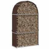 Log Holder Brown 120x45x210 cm Galvanised Steel 364572