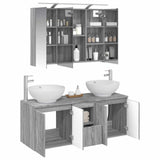 Bathroom Cabinet Set 4 pcs Grey Sonoma Engineered Wood 3406500