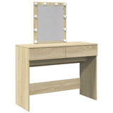 Dressing Table with LED Sonoma Oak 100x40x130 cm 848194