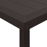 Garden Table Brown 300 x 100 x 73 cm Poly Rattan 3378521