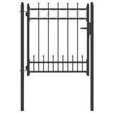 Fence Gate HORST Steel Black Lockable 42034069