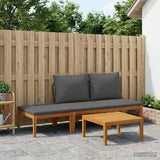 4 pcs Solid Acacia Wood & Rope Natural 3407759