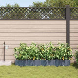 Garden Planter 4 pcs LiGht Grey 160 x 40 x 22 cm Plastic 42002890