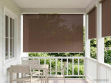 Outdoor Roller Blind 90% UV Block Taupe 220 x 140 cm HDPE 42036150