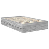 Bed Frame with Drawer Grey Sonoma 120 x 190 cm Engineer Wood 3412621