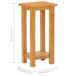 ZNTS Side Table 27x24x55 cm Solid Oak Wood 289185