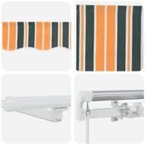 Retractable Awning Green and yellow 300 x 250 cm 3330160