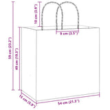 Paper Bags 250 pcs with Handles Pink 54x15x49 cm 4101682