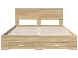 Bed Frame with Drawer Sonoma Oak 120 x 200 cm Engineered Wood 3410915