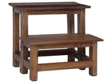 Stool Natural 37 x 37 x 46 cm Mahogany Wood 42012398