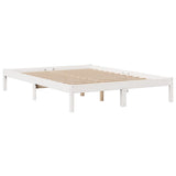 Bookcase Bed without Mattress White 160x200 cm Solid Wood Pine 3321631