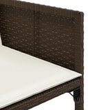 Garden Chairs with Cushions 4 pcs Brown Poly Rattan 365003