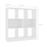 Book Cabinet White Engineered wood Medium Book Cabinet 800171