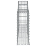 Arched Gabion Baskets 9 pcs 300x30x80/100 cm Galvanised Iron 3146510