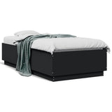 Bed Frame without Mattress Black 75x190 cm Small Single 3209759