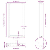 Console Table Legs U-Shaped 2 pcs Anthracite 28x cm Steel 4013170