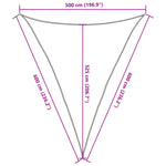 ZNTS Sun Shade Sail Sand 5x6x6 m 100% Polyester Oxford 4000942