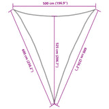 ZNTS Sun Shade Sail Sand 5x6x6 m 100% Polyester Oxford 4000942