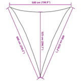 Sun Shade Sail Light Grey 5x6x6 m 100% Polyester Oxford 4000923