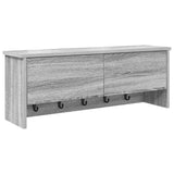 Wall-Mounted Coat Rack with Shelf Grey Sonoma 80 x 20 x 30 cm 874344