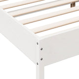 Bed Frame without Mattress White 180x200 cm Super King Solid Wood Pine 842687