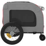 Pet Bike Trailer with Storage Red and grey 125 x 53 x 54 cm 93845