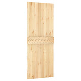Sliding Door with Hardware Set 80x210 cm Solid Wood Pine 3203192