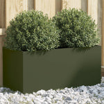 ZNTS Planter Olive Green 62x30x29 cm Steel 841592