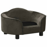 Dog Sofa Dark Grey 67x47x36 cm Plush 171087