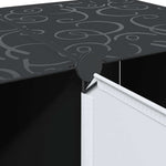 Modular Cabinet 9 Compartments 109x36.5x143 cm Black and White 240497