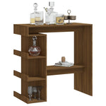 ZNTS Bar Table with Storage Rack Brown Oak 100x50x101.5cm Engineered Wood 812962