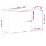 Sideboard Old Wood 102x35x70 cm Engineered Wood 856484