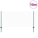 Welded Wire Fence 10 x 1 m PVC-Coated Steel Green Mesh 3336681