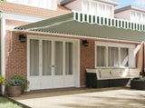 Retractable Awning Green and White 600 x 350 cm 3331805