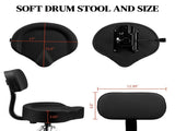 Drum Throne with Backrest, Hydraulic Drum Stool Adjustable Height, Heavy Duty Hydraulic Drum Seat 18687702